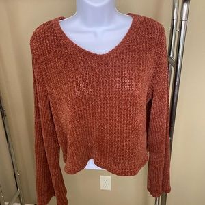 Altar’d State Rust sweater with bell sleeves